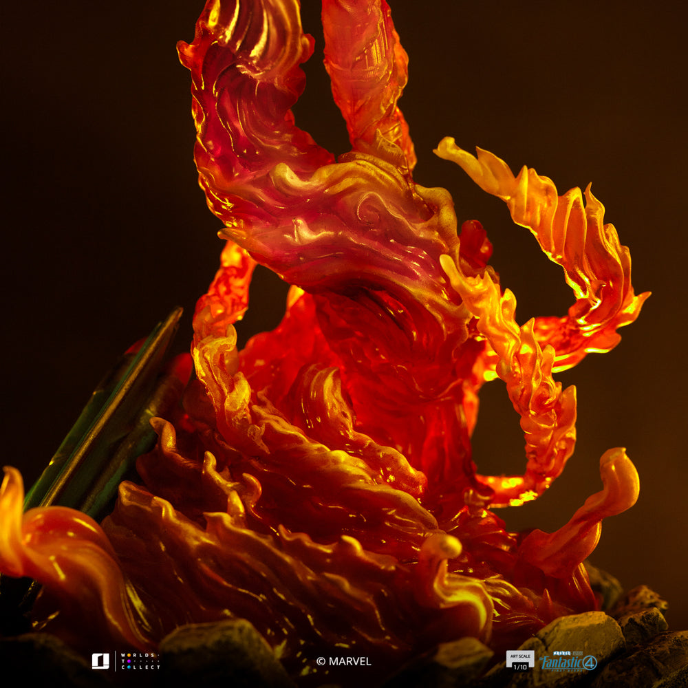 Estátua Tocha Humana - Quarteto Fantástico - Art Scale 1/10 - Iron Studios