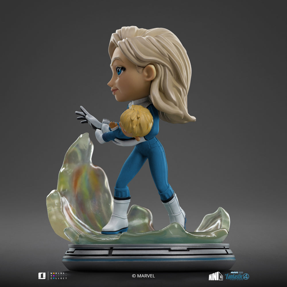 Estátua Mulher Invisivel e Franklin - Quarteto Fantástico - MiniCo- Iron Studios
