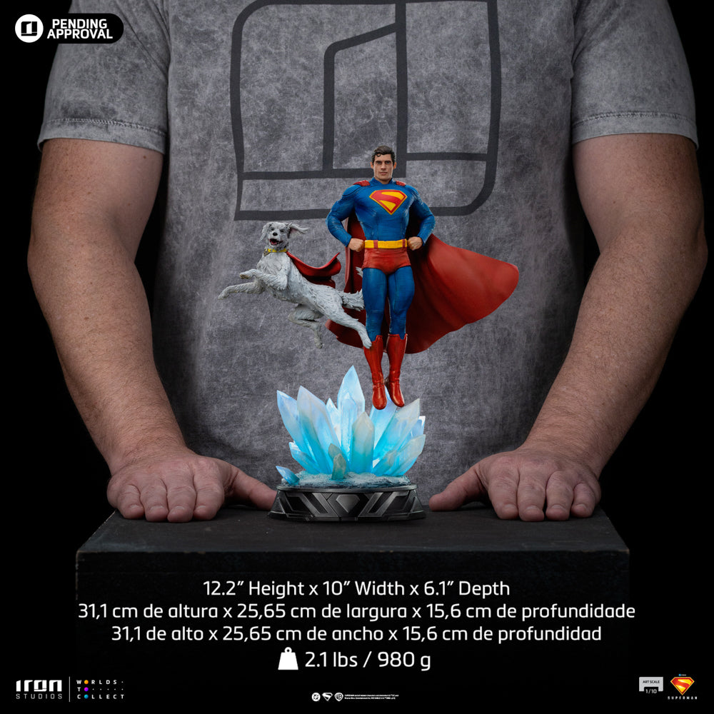 Estátua Superman e Krypto - Superman Legacy Movie - Art Scale 1/10 - Iron Studios