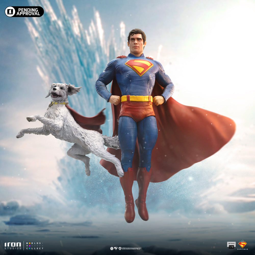 Estátua Superman e Krypto - Superman Legacy Movie - Art Scale 1/10 - Iron Studios