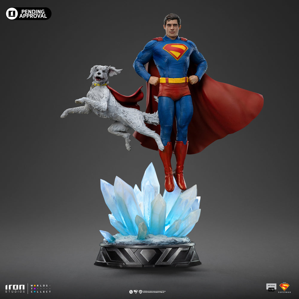 Estátua Superman e Krypto - Superman Legacy Movie - Art Scale 1/10 - Iron Studios