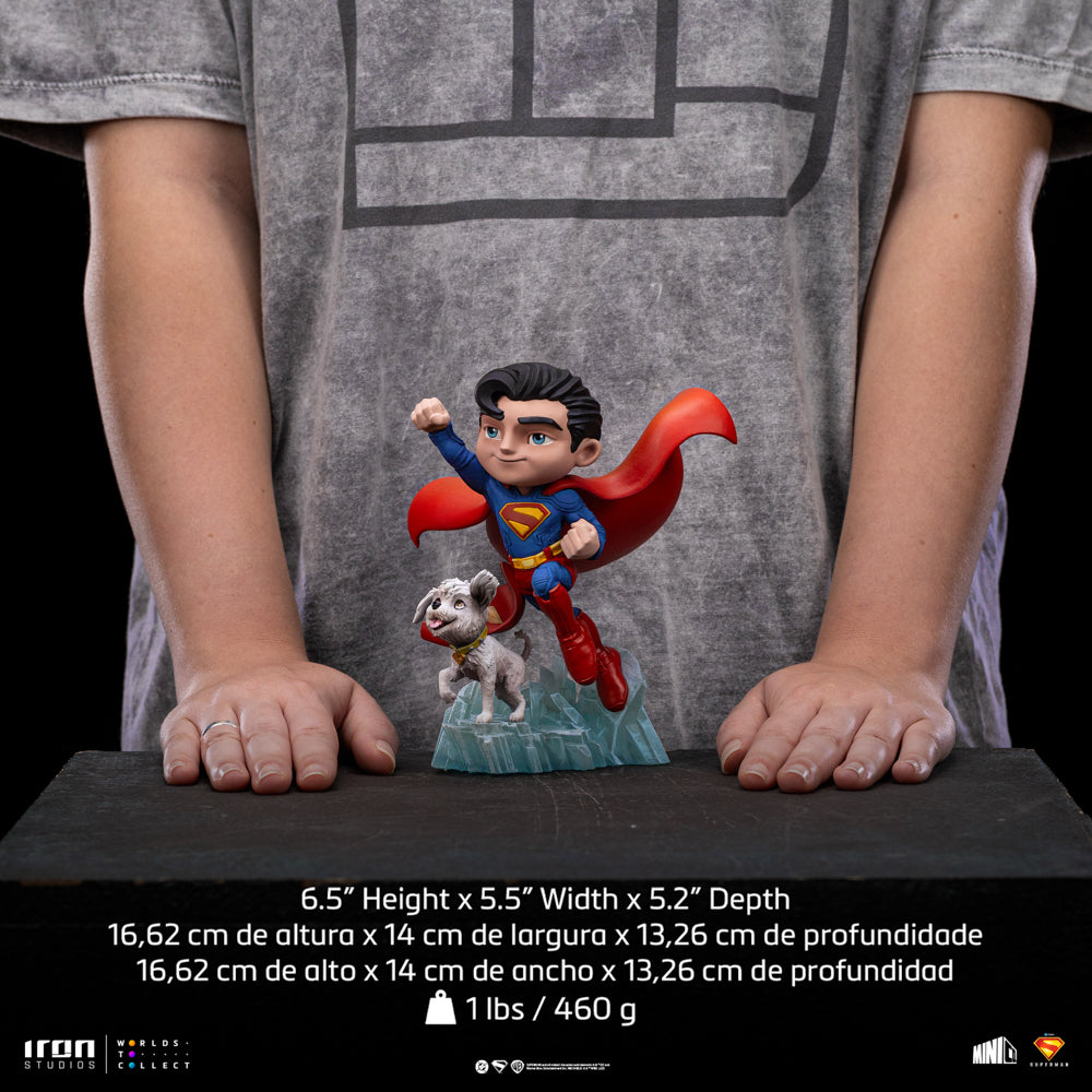 Estátua Superman and Krypto - Superman Legacy Movie - MiniCo- Iron Studios
