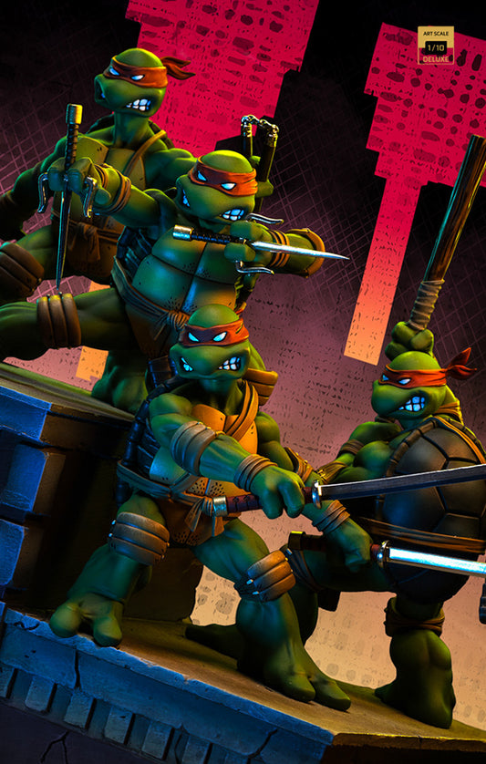 Estátua TMNT 1st Cover Set (Kevin Eastman Signed Ver.) - Teenage Mutant Ninja Turtles - Art Scale 1/10 - Iron Studios