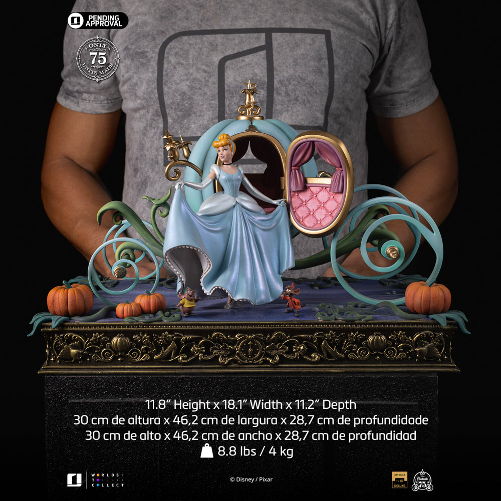 Estátua Cinderella 75th Anniversary Deluxe - Disney Classics - Deluxe Art Scale 1/10 - Iron Studios