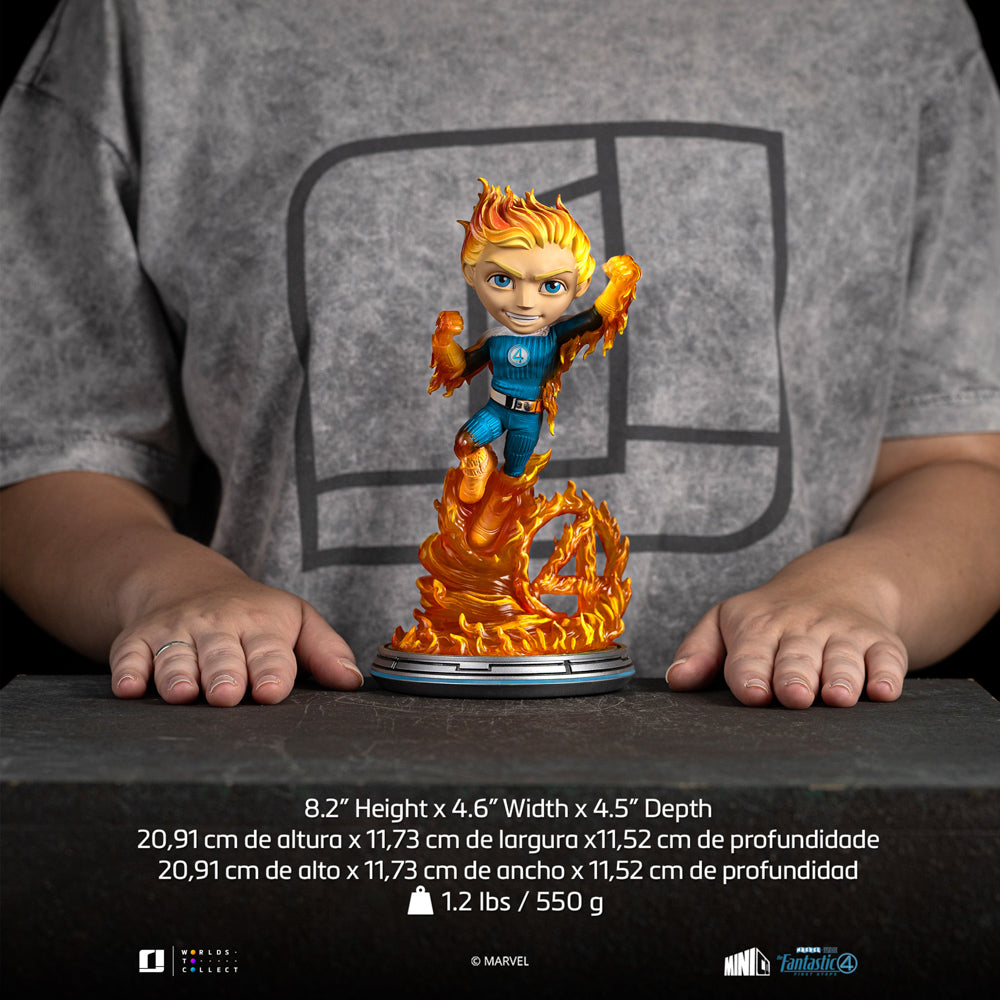 Estátua Tocha Humana (Blue Suit Variant) - Fantastic Four - Minico - Iron Studios