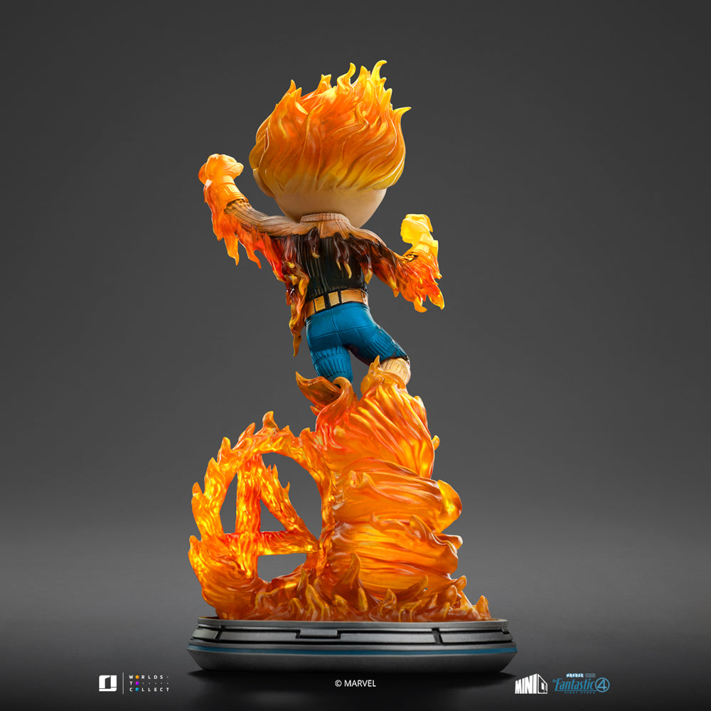 Estátua Tocha Humana (Blue Suit Variant) - Fantastic Four - Minico - Iron Studios