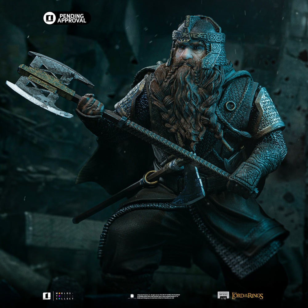 Estátua Gimli Unleashed - The Lord of the Rings - Art Scale 1/10 - Iron Studios