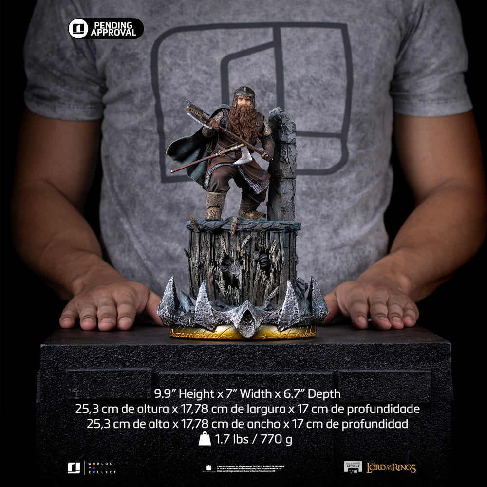 Estátua Gimli Unleashed - The Lord of the Rings - Art Scale 1/10 - Iron Studios