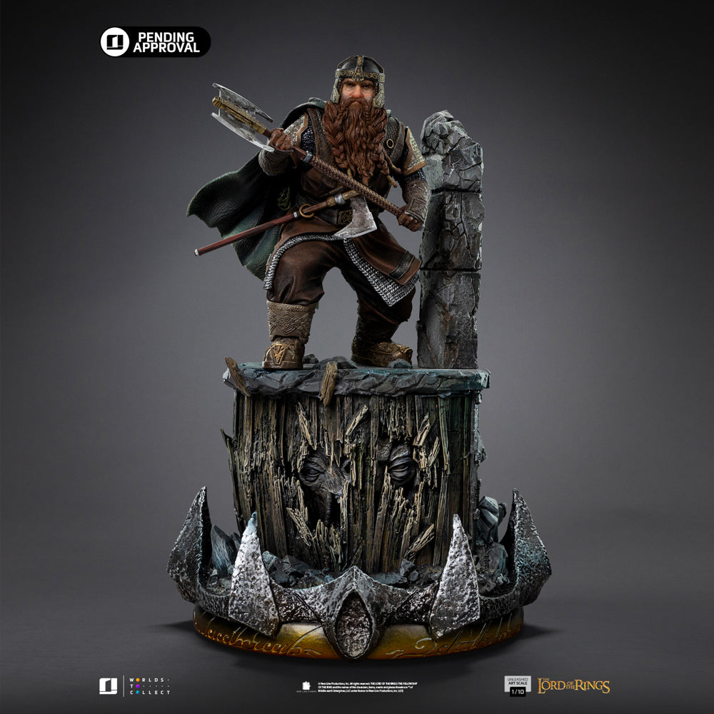 Estátua Gimli Unleashed - The Lord of the Rings - Art Scale 1/10 - Iron Studios