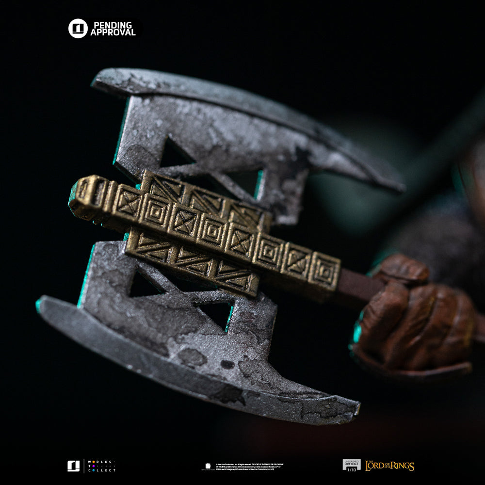 Estátua Gimli Unleashed - The Lord of the Rings - Art Scale 1/10 - Iron Studios