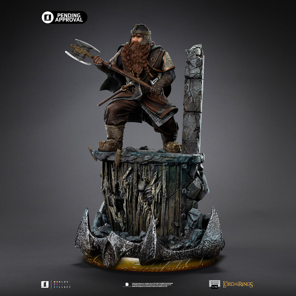 Estátua Gimli Unleashed - The Lord of the Rings - Art Scale 1/10 - Iron Studios
