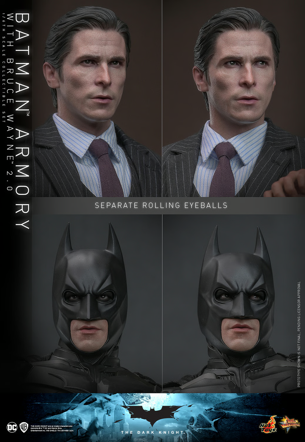 Figura Batman Armory com Bruce Wayne (2.0) - BATMAN THE DARK KNIGHT - 1/6 Scale - Hot Toys