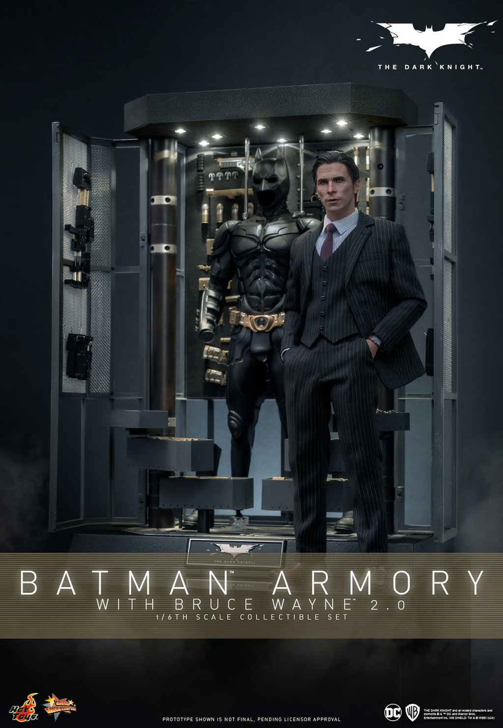 Figura Batman Armory com Bruce Wayne (2.0) - BATMAN THE DARK KNIGHT - 1/6 Scale - Hot Toys