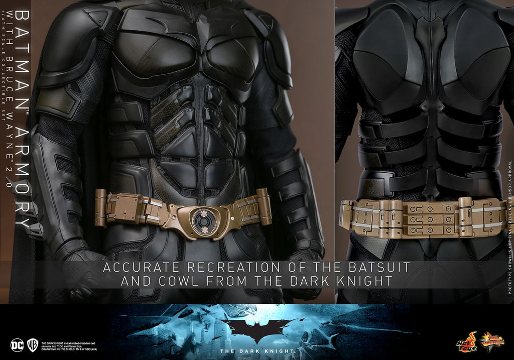 Figura Batman Armory com Bruce Wayne (2.0) - BATMAN THE DARK KNIGHT - 1/6 Scale - Hot Toys