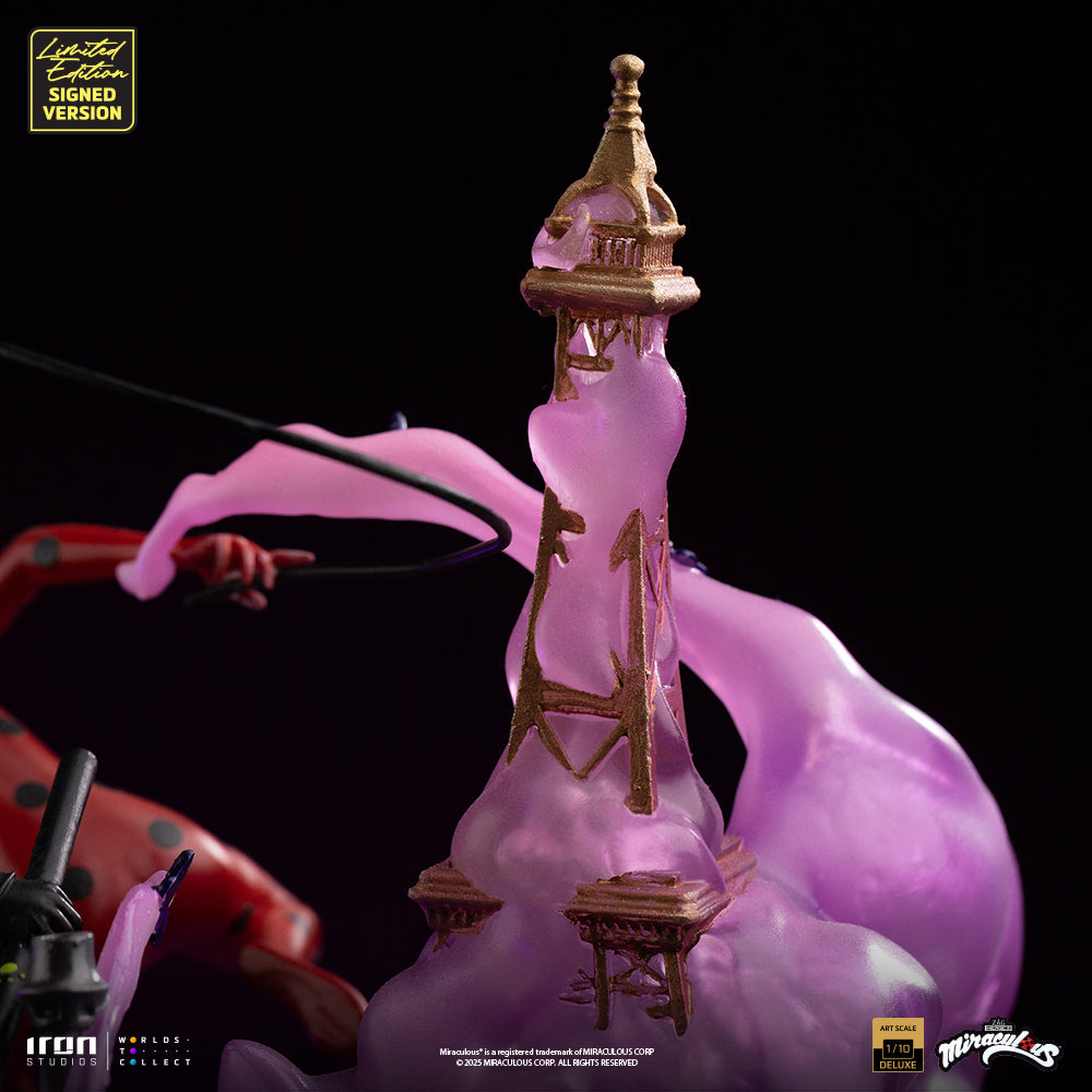 Estátua Ladybug and Cat Noir - Miraculous 10th Anniversary Signed Edition - Deluxe Art Scale 1/10 - Iron Studios