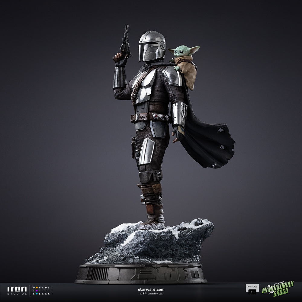 Estátua Mandalorian and Grogu - The Mandalorian and Grogu Movie - Art Scale 1/10 - Iron Studios