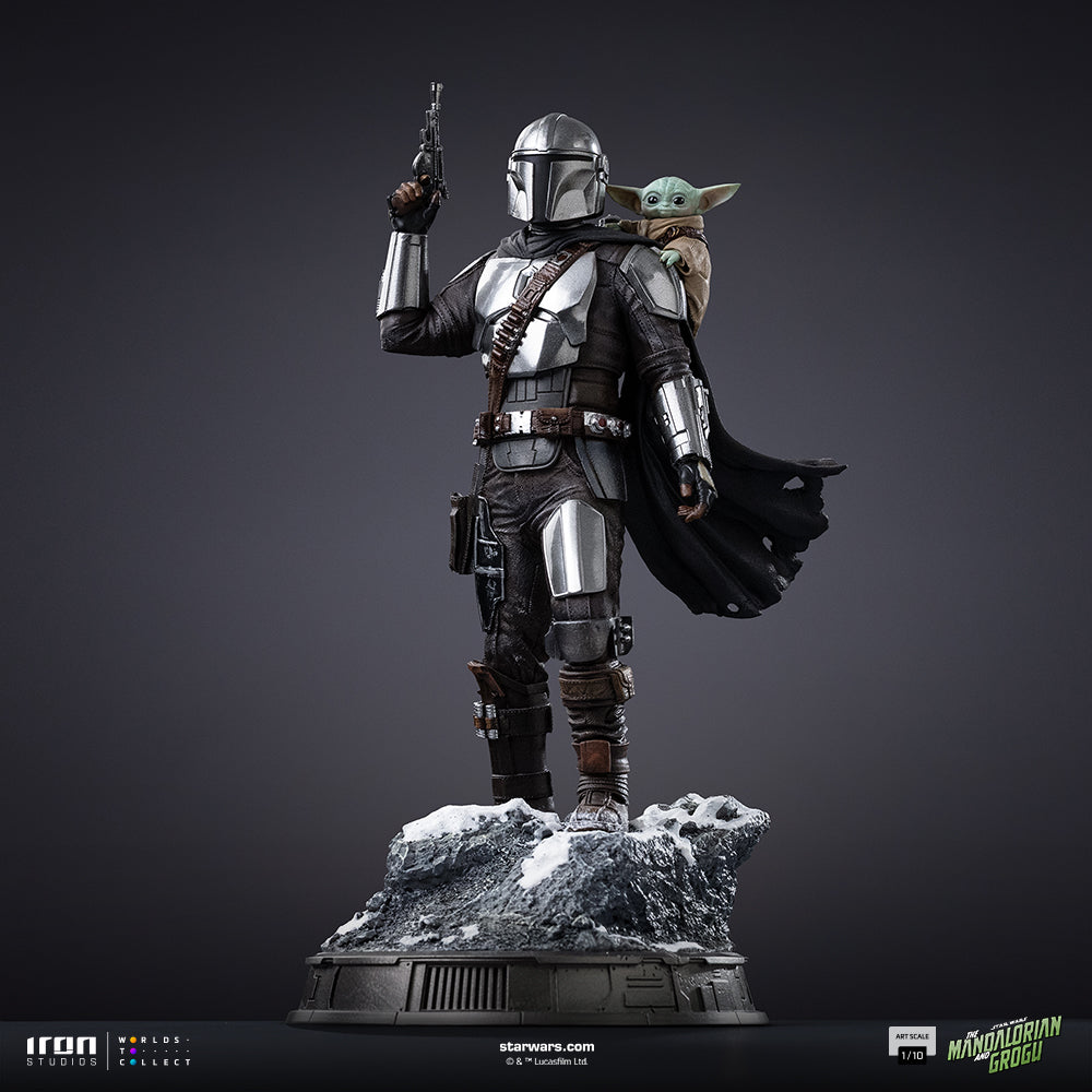 Estátua Mandalorian and Grogu - The Mandalorian and Grogu Movie - Art Scale 1/10 - Iron Studios