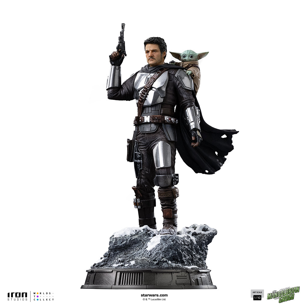 Estátua Mandalorian and Grogu - The Mandalorian and Grogu Movie - Art Scale 1/10 - Iron Studios
