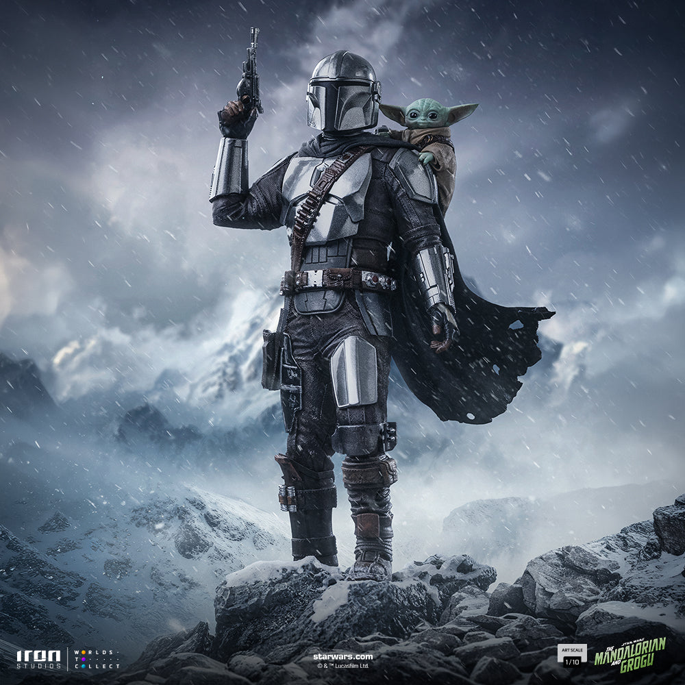 Estátua Mandalorian and Grogu - The Mandalorian and Grogu Movie - Art Scale 1/10 - Iron Studios