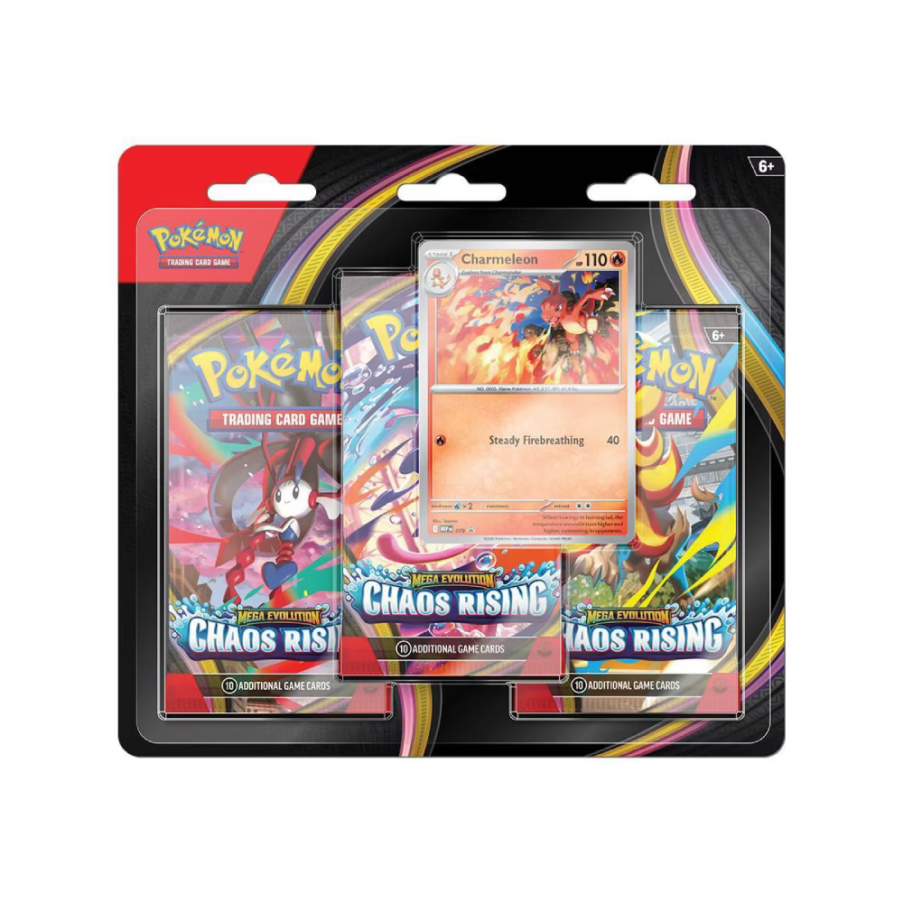 Pokemon TCG: Mega Evolution - Chaos Rising - 3-Pack Blister - Ingles