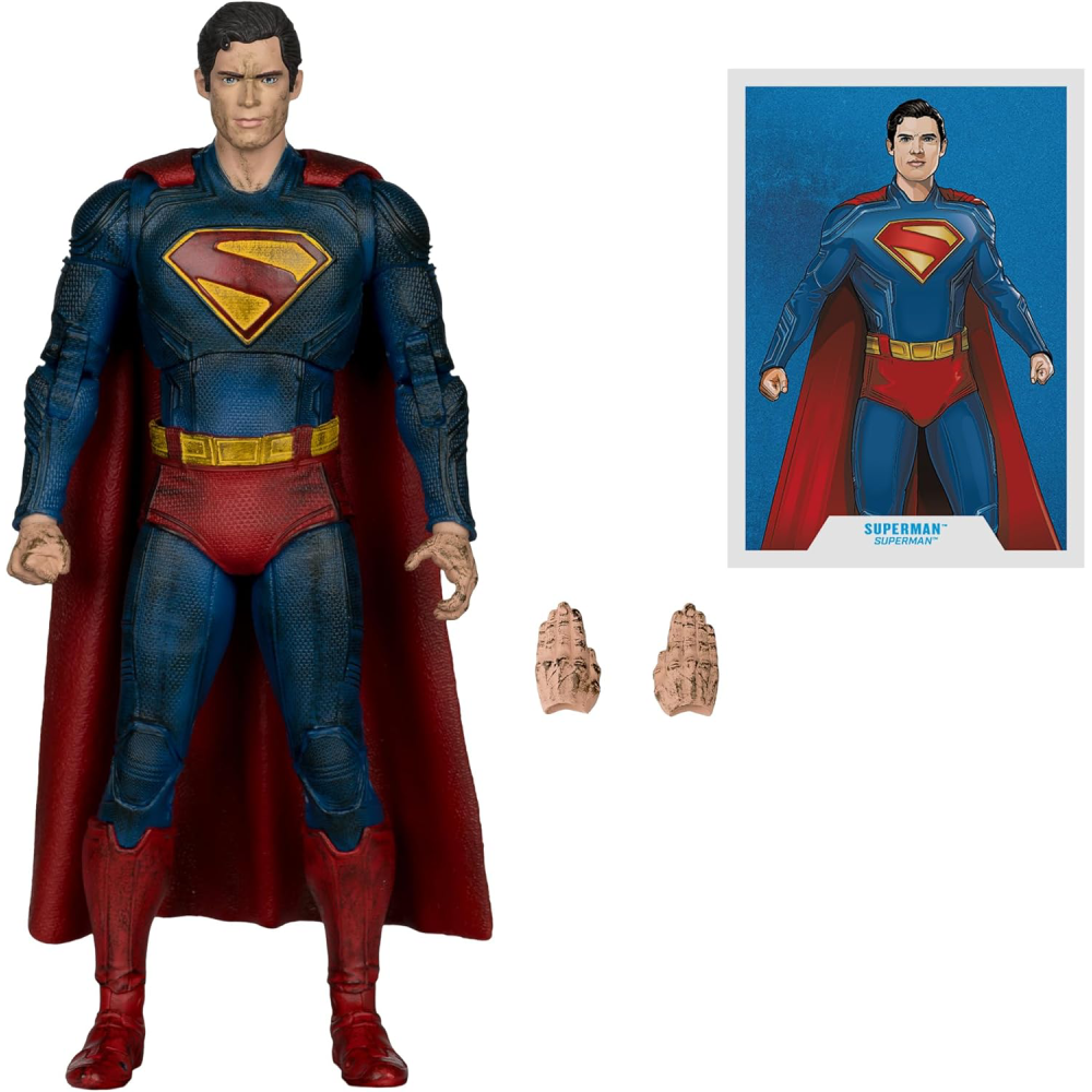 Figura Superman Battle Damage Gold Label - Superman Movie - DC Movie - 7 Scale - McFarlane