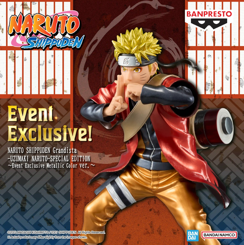 Estátua Uzumaki Naruto (Event Exclusive Metallic Color Ver.) – Naruto Shippuden – Grandista – Banpresto