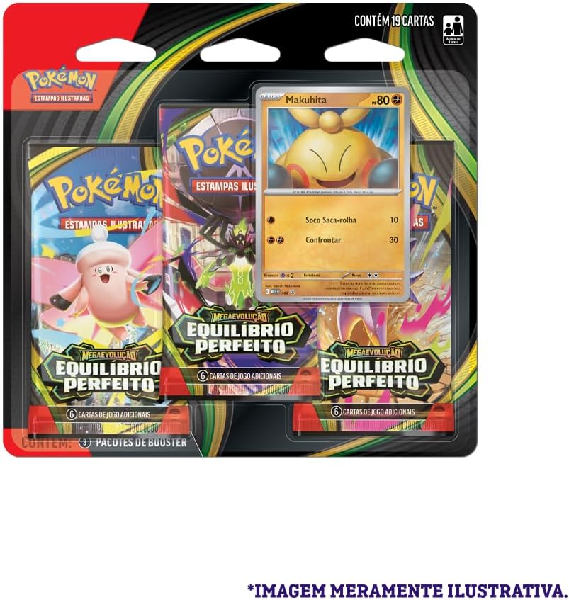 Pokemon TCG: Mega Evolucao - Equilibrio Perfeito - 3-Pack Blister