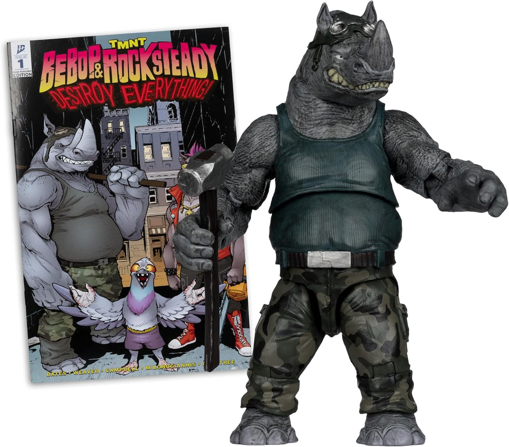 Figura Rocksteady (Page Punchers) WV2 with Comic - TMNT - McFarlane