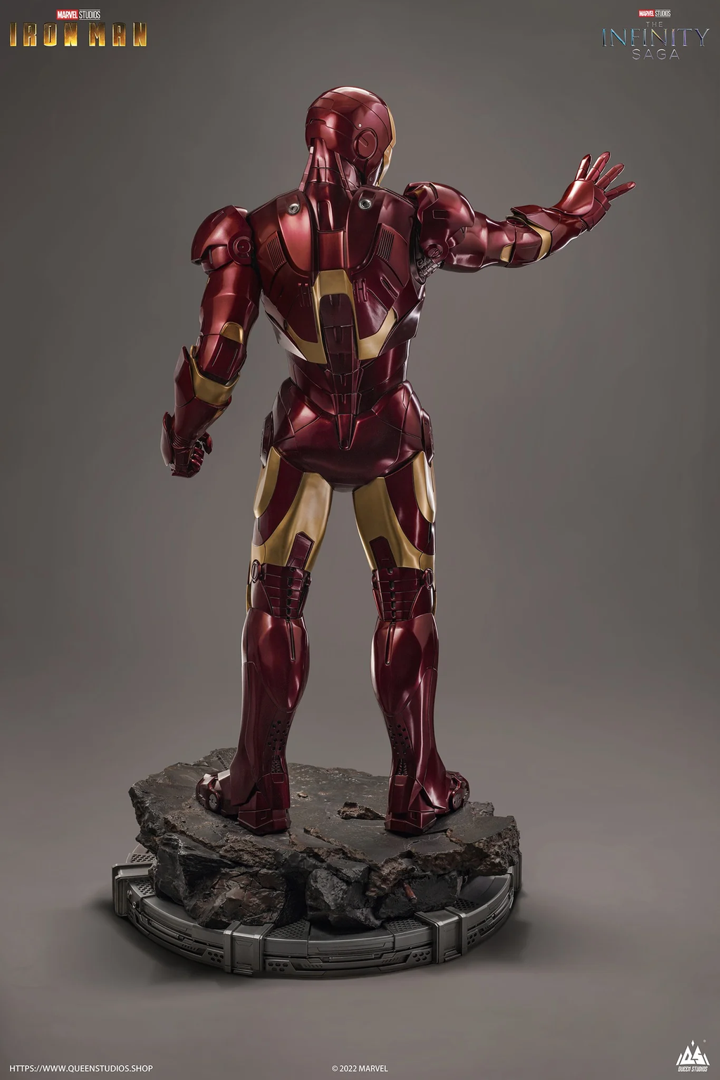 Estátua Iron Man Mark 3 (Clean) Regular - 1/2 Scale - Queen Studios