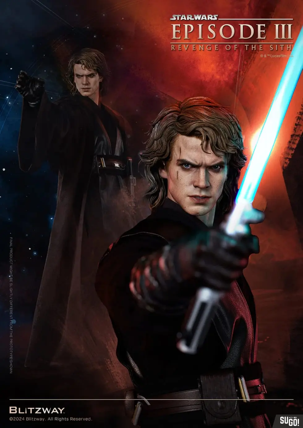 Estátua Anakin Skywalker Black Label Version - Star Wars - Scale 1/4 - Blitzway