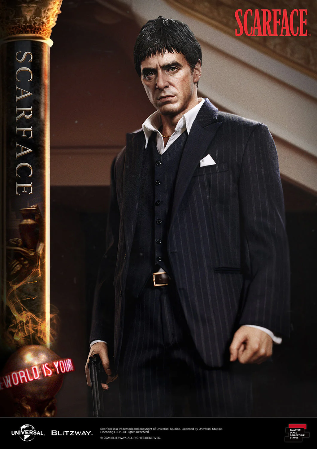 Estátua Scarface (Standard Ver.) - 1/4 Scale - Blitzway