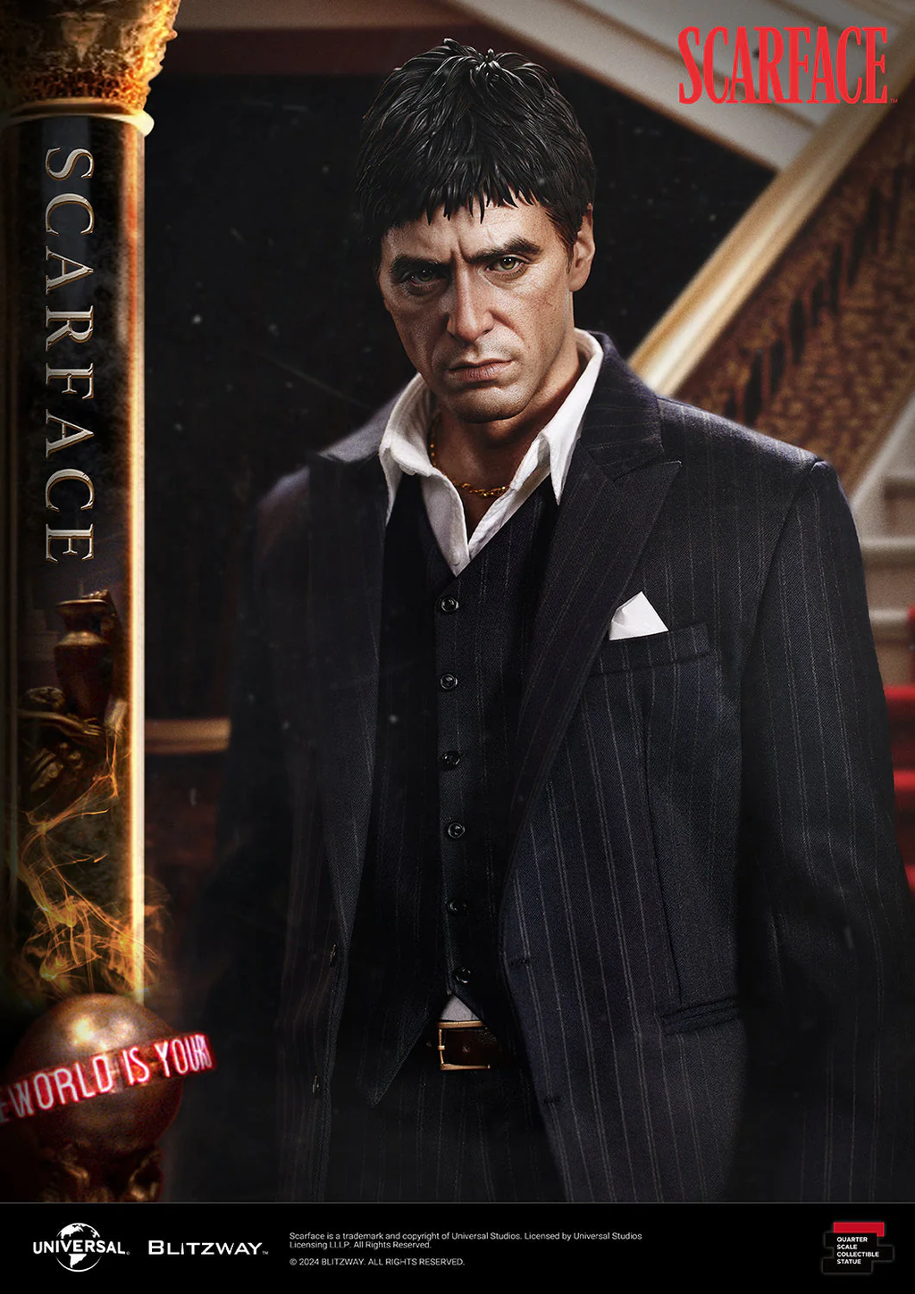 Estátua Scarface (Standard Ver.) - 1/4 Scale - Blitzway