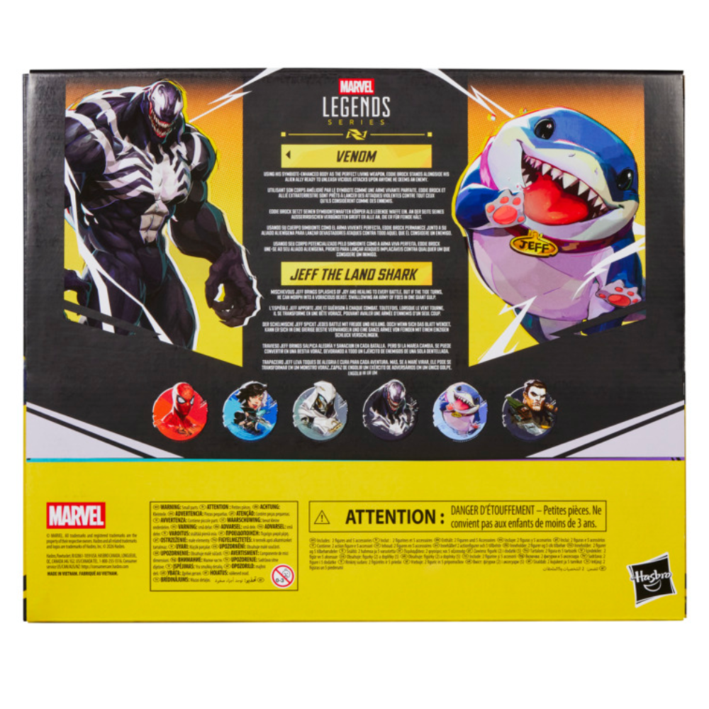 Pré-venda - Figura Venom & Jeff the Land SharkMarvel Legends Rivals - Hasbro
