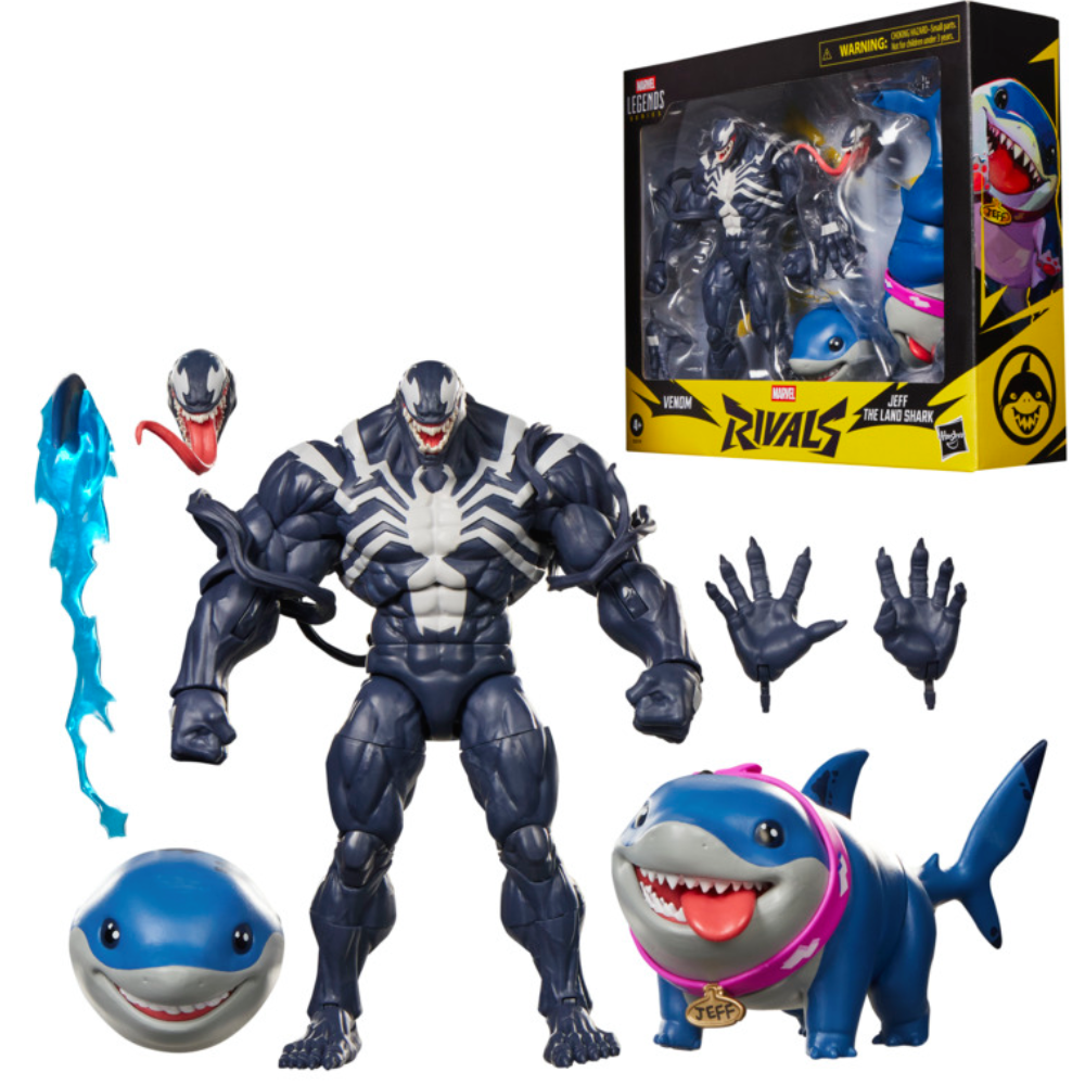 Pré-venda - Figura Venom & Jeff the Land SharkMarvel Legends Rivals - Hasbro