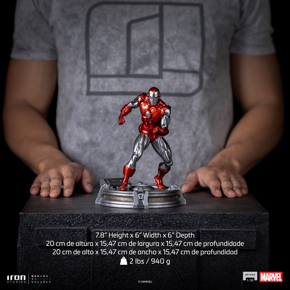 Estátua Iron Man Red & Chrome - Marvel Comics - Art Scale 1/10 - Iron Studios