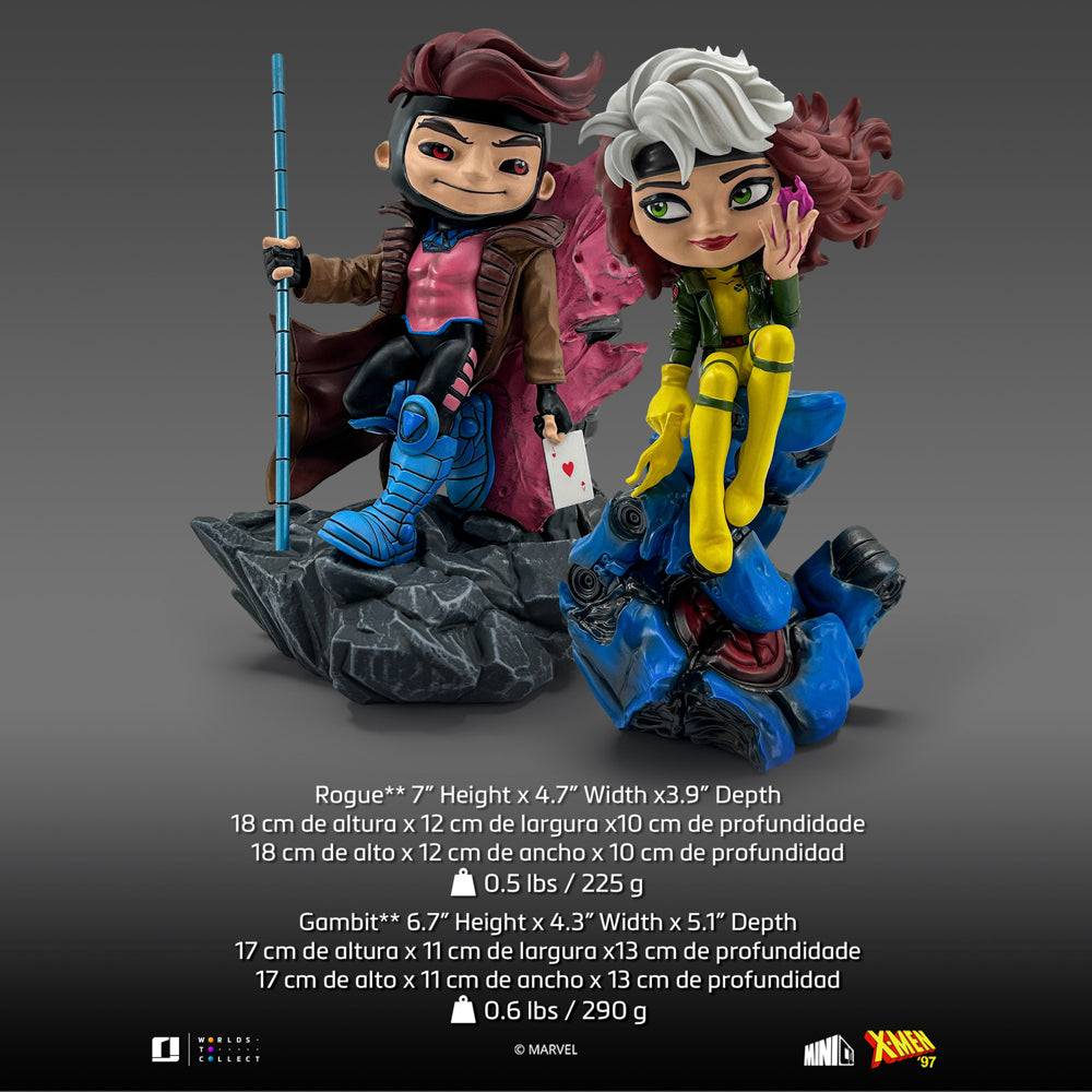 Estátua Gambit and Rogue Valentine's Set - X-Men - Minico - Iron Studios