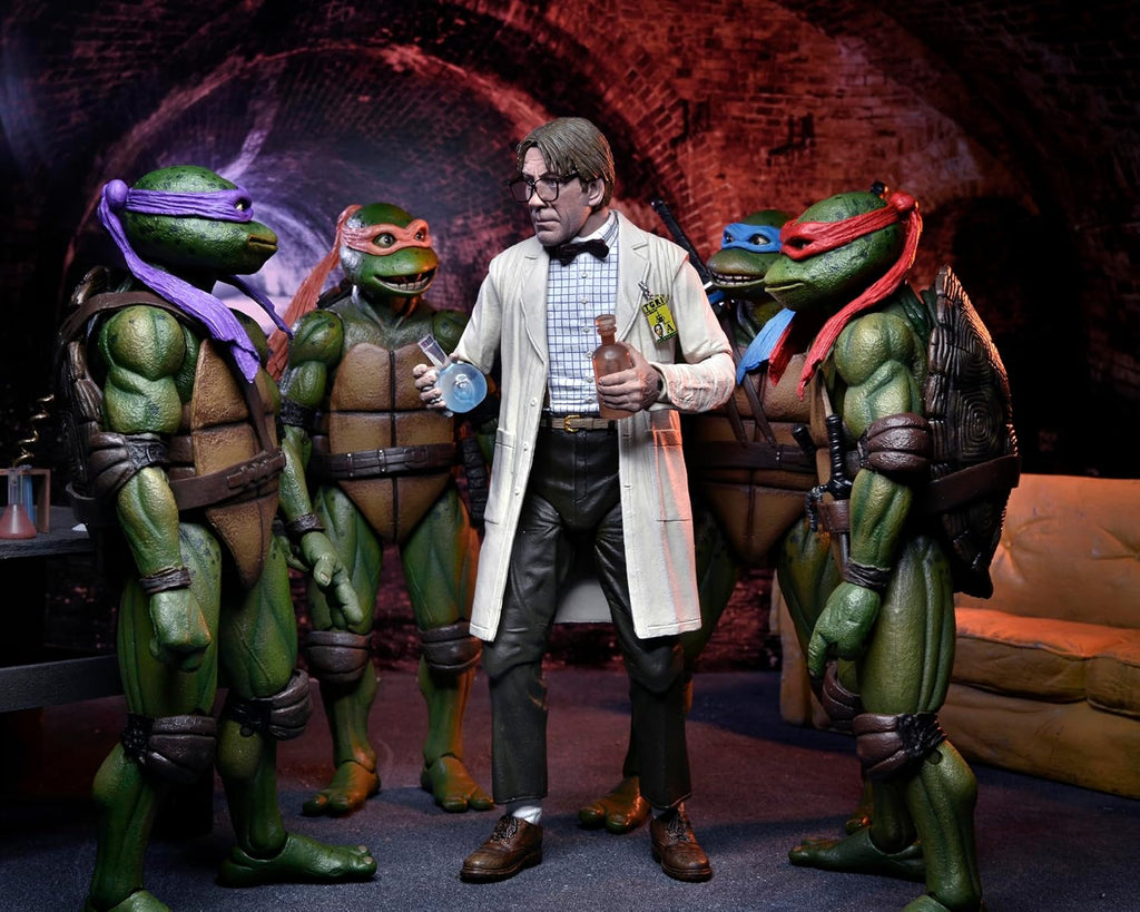 Figura Professor Perry & Hazmat Suit Professor – Teenage Mutant Ninja Turtles 2: Secret of the Ooze – 7” Scale – Neca