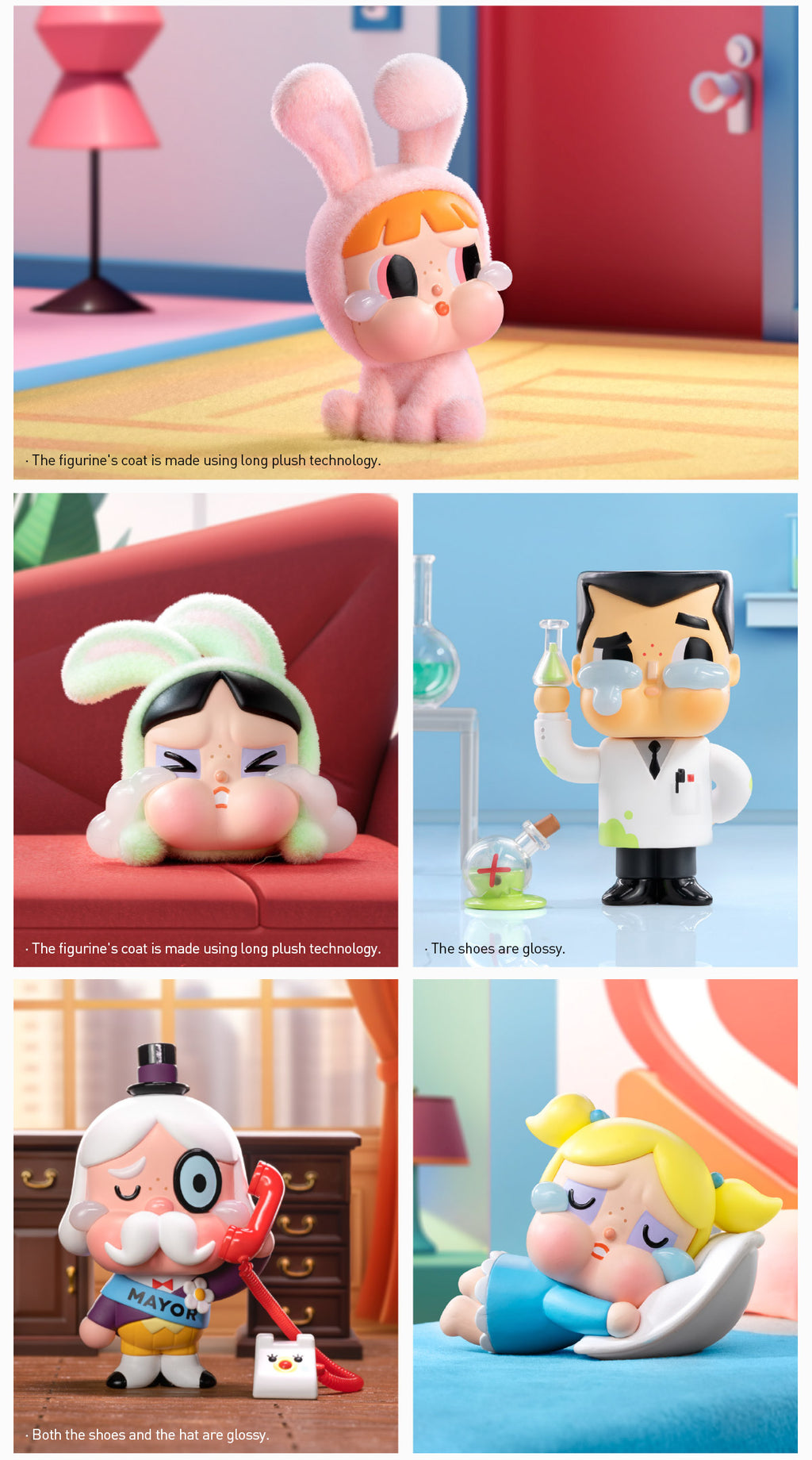 Blind Box CRYBABY - As Meninas Superpoderosas - The Powerpuff Girls - Collectible Surprise Figure - Pop Mart
