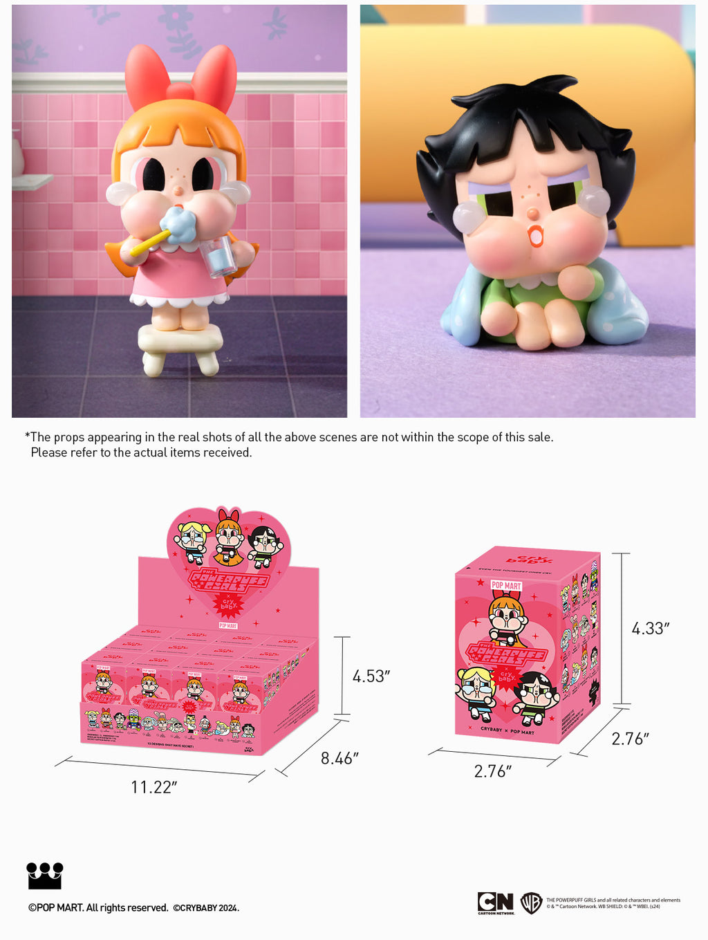 Blind Box CRYBABY - As Meninas Superpoderosas - The Powerpuff Girls - Collectible Surprise Figure - Pop Mart
