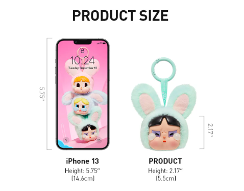 Chaveiro BLIND BOX CRYBABY x As Meninas Superpoderosas - The Powerpuff Girls - Collectible Surprise Keychain - Pop Mart