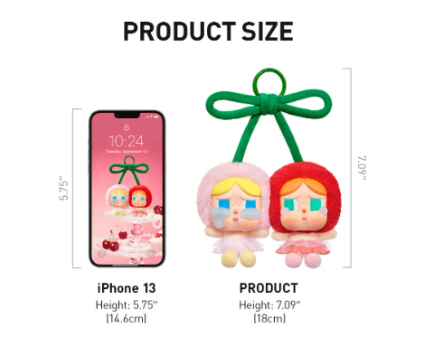 Chaveiro BLIND BOX CRYBABY (Love You Cherry Much) - Crying For Love - Collectible Keychain - Pop Mart