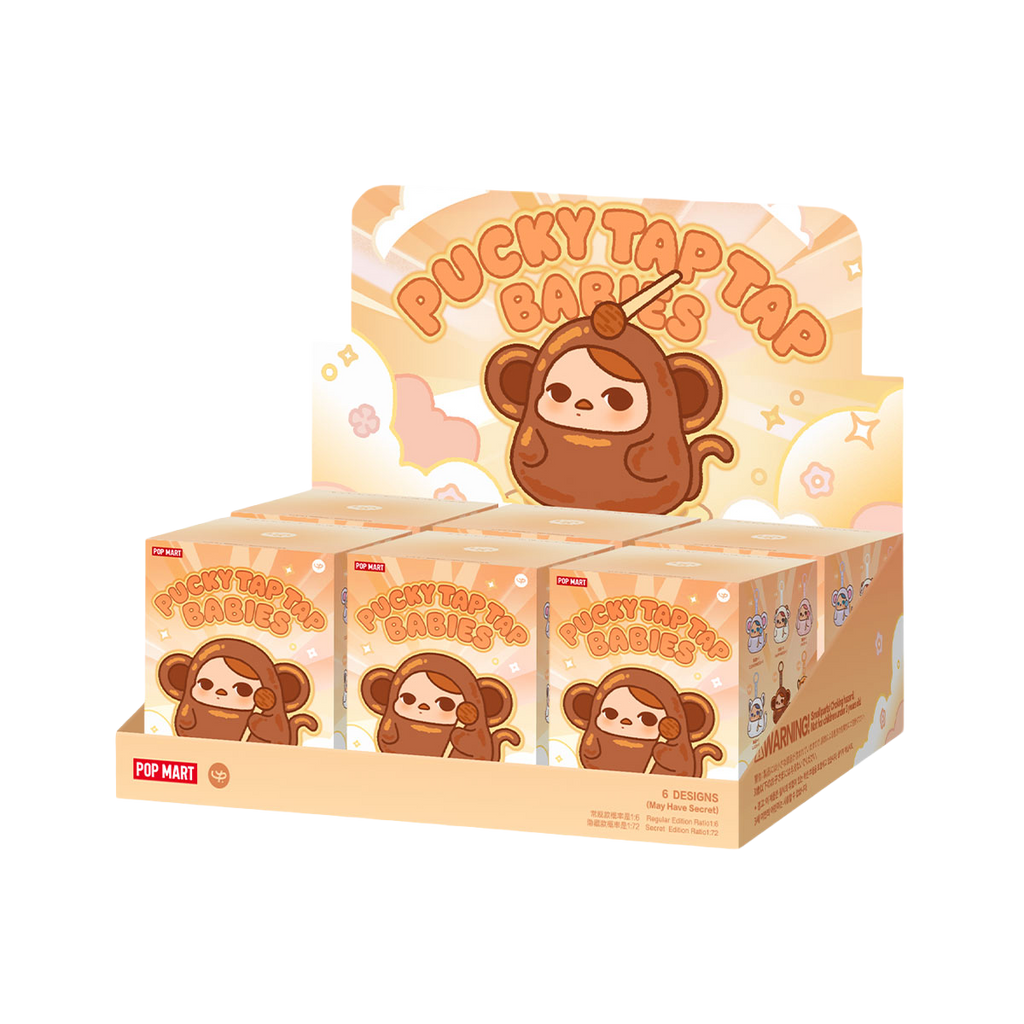 Chaveiro BLIND BOX PUCKY - Tap Tap Babies - Collectible Surprise Keychain - Pop Mart
