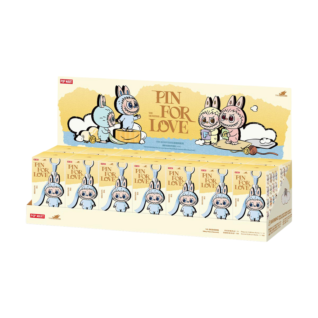 Chaveiro BLIND BOX Labubu - The Monsters Pin For Love (A-M) - Collectible Surprise Keychain - Pop Mart