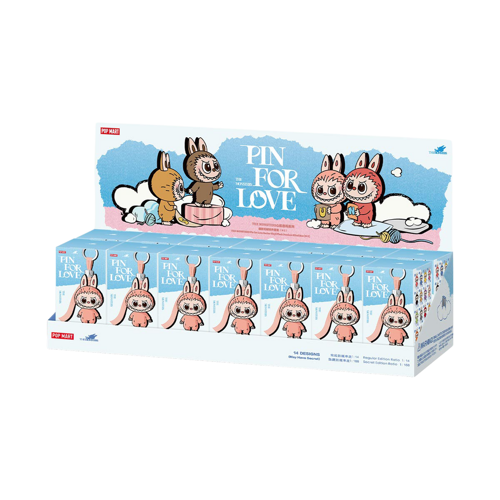 Chaveiro BLIND BOX Labubu - The Monsters Pin For Love (N-Z) - Collectible Surprise Keychain - Pop Mart