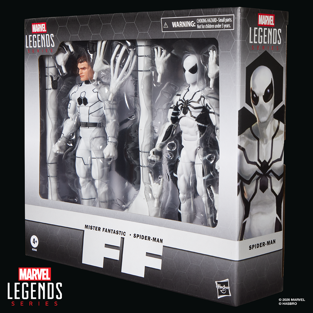 Pré-venda - Figura Mister Fantastic & Spider-Man Marvel Legends Series Future Foundation 65TH Anniversary - Hasbro