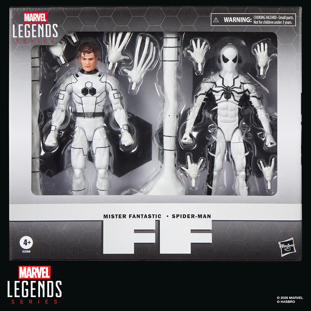 Pré-venda - Figura Mister Fantastic & Spider-Man Marvel Legends Series Future Foundation 65TH Anniversary - Hasbro