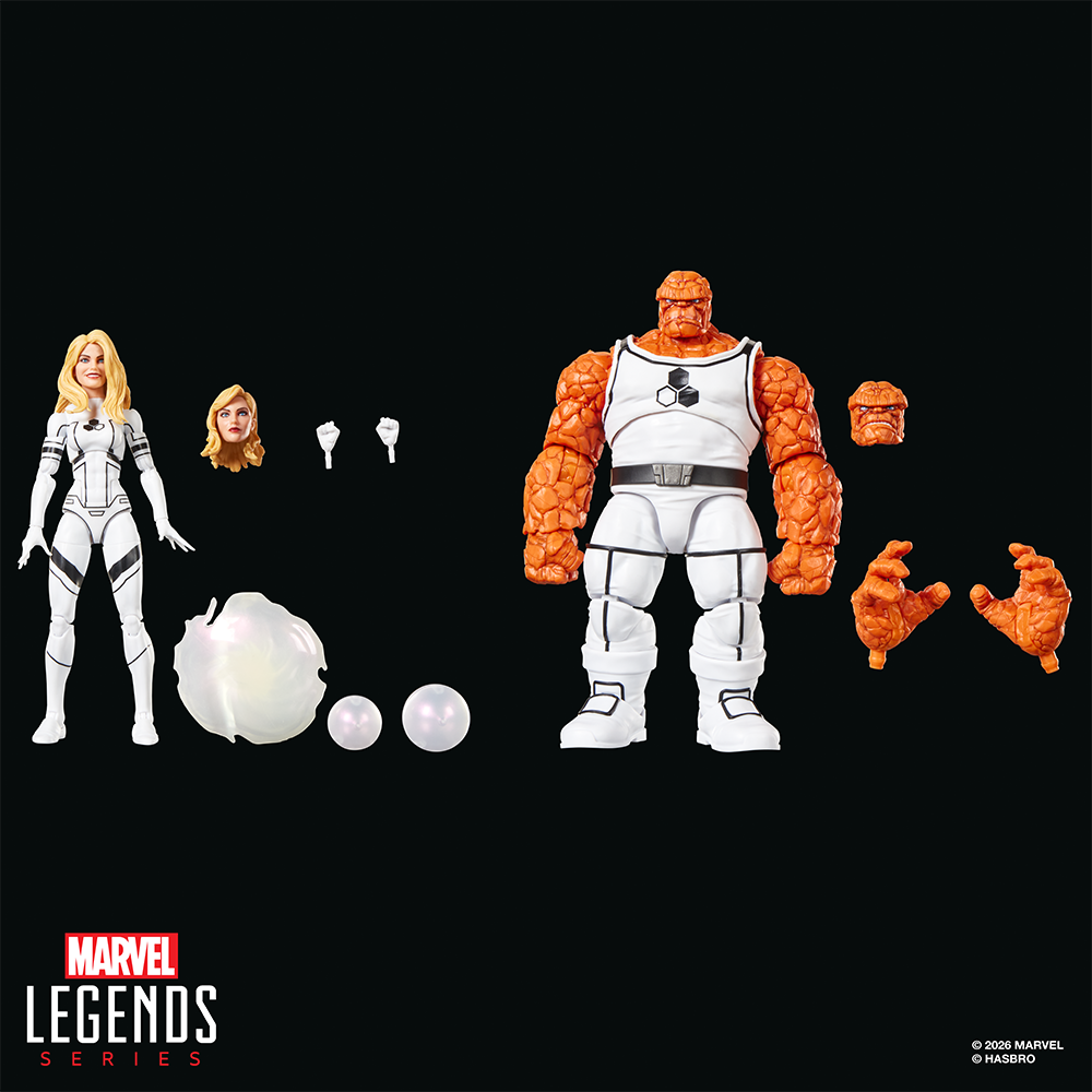 Pré-venda - Figura The Thing e Invisible Woman - Marvel Legends Series Future Foundation Marvel's - Hasbro