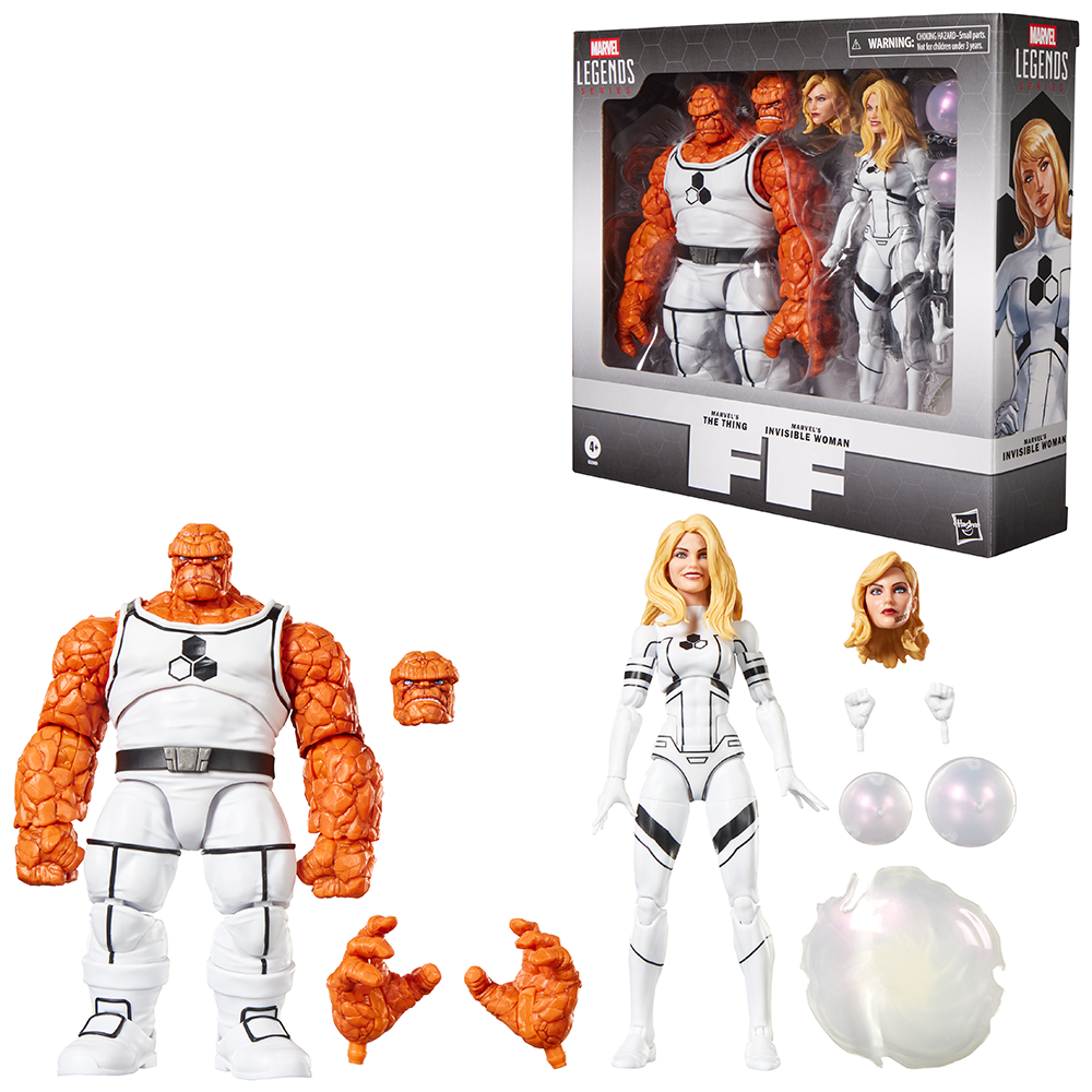 Pré-venda - Figura The Thing e Invisible Woman - Marvel Legends Series Future Foundation Marvel's - Hasbro