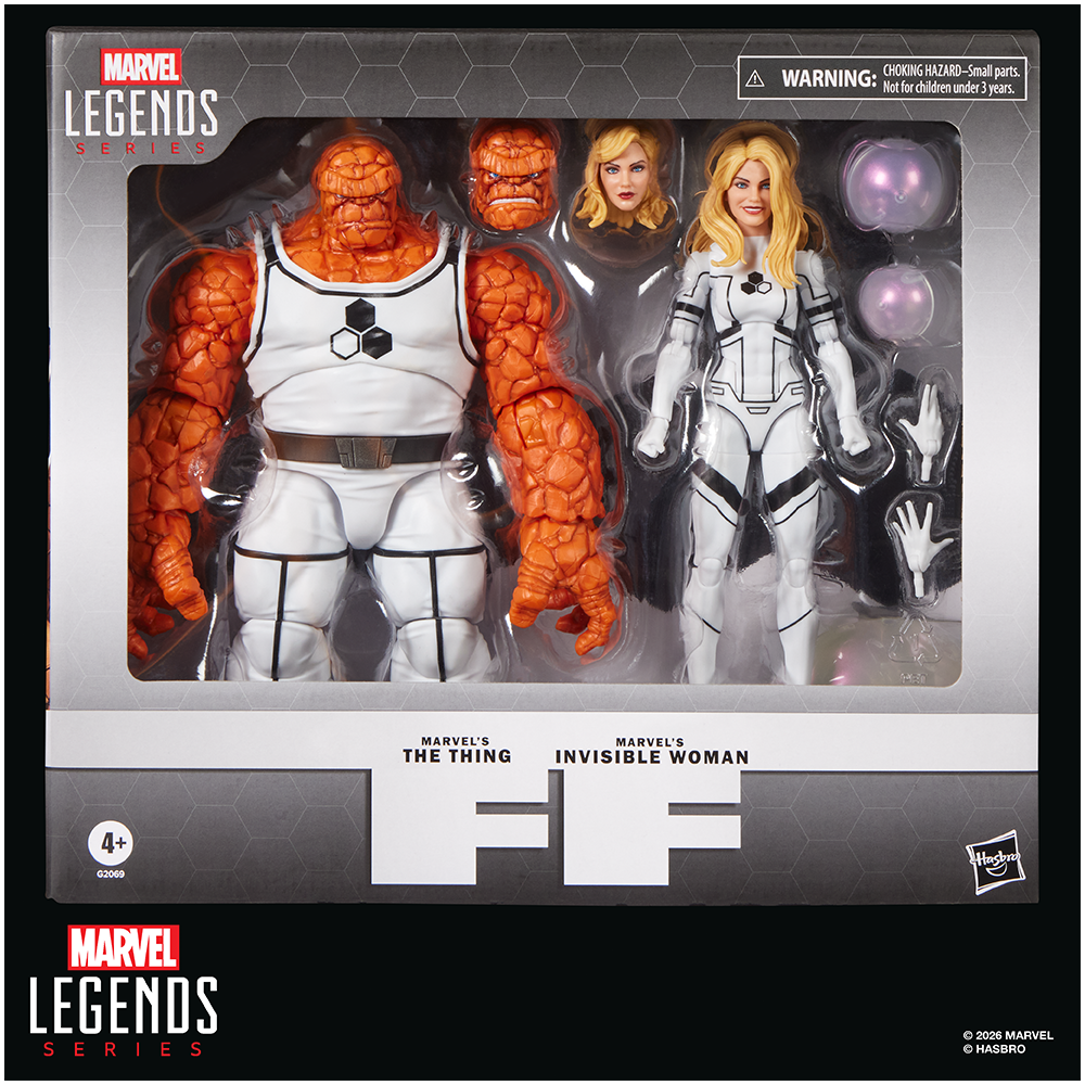 Pré-venda - Figura The Thing e Invisible Woman - Marvel Legends Series Future Foundation Marvel's - Hasbro