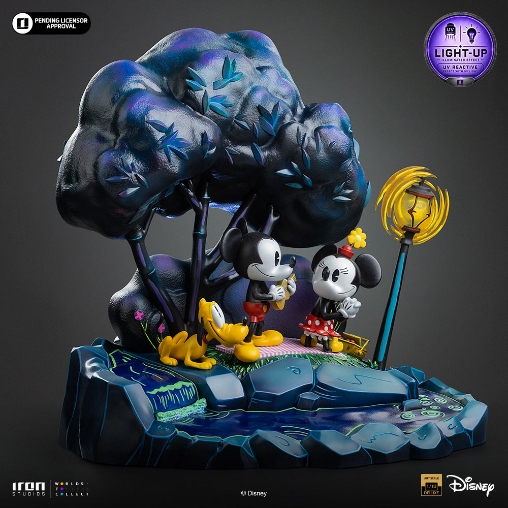 Pré-Venda - Estátua Mickey, Minnie and Pluto's Day at the Park - Disney Classics - Deluxe Art Scale 1/10 - Iron Studios